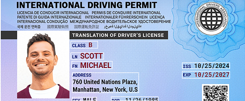 AI OCR scanning an international driving permit.