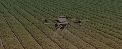 AI-powered agricultural drone monitoring crop health and farmland using computer vision for precision agriculture.