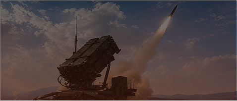 AI-powered defense surveillance monitoring a surface-to-air missile launch using computer vision technology.
